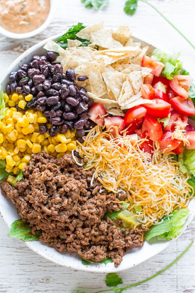 Healthy Ground Pork Recipes
 Loaded Beef Taco Salad