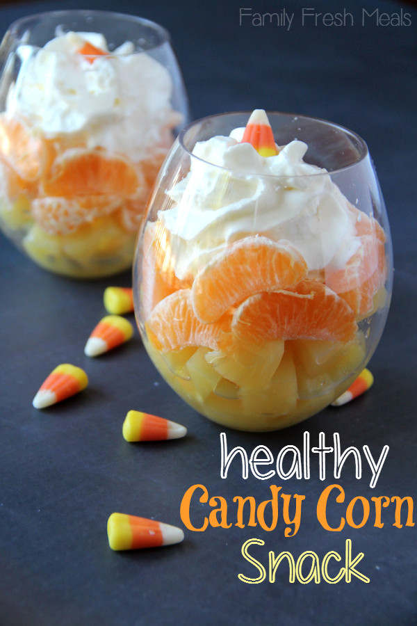 Healthy Halloween Desserts
 Healthy Halloween Snack Candy Corn Fruit Cocktail Family