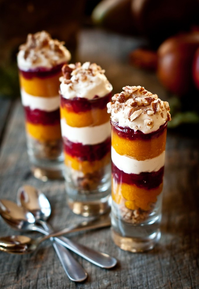 Healthy Holiday Desserts
 Ginger Pumpkin Cranberry Parfait Shot – Healthy Christmas