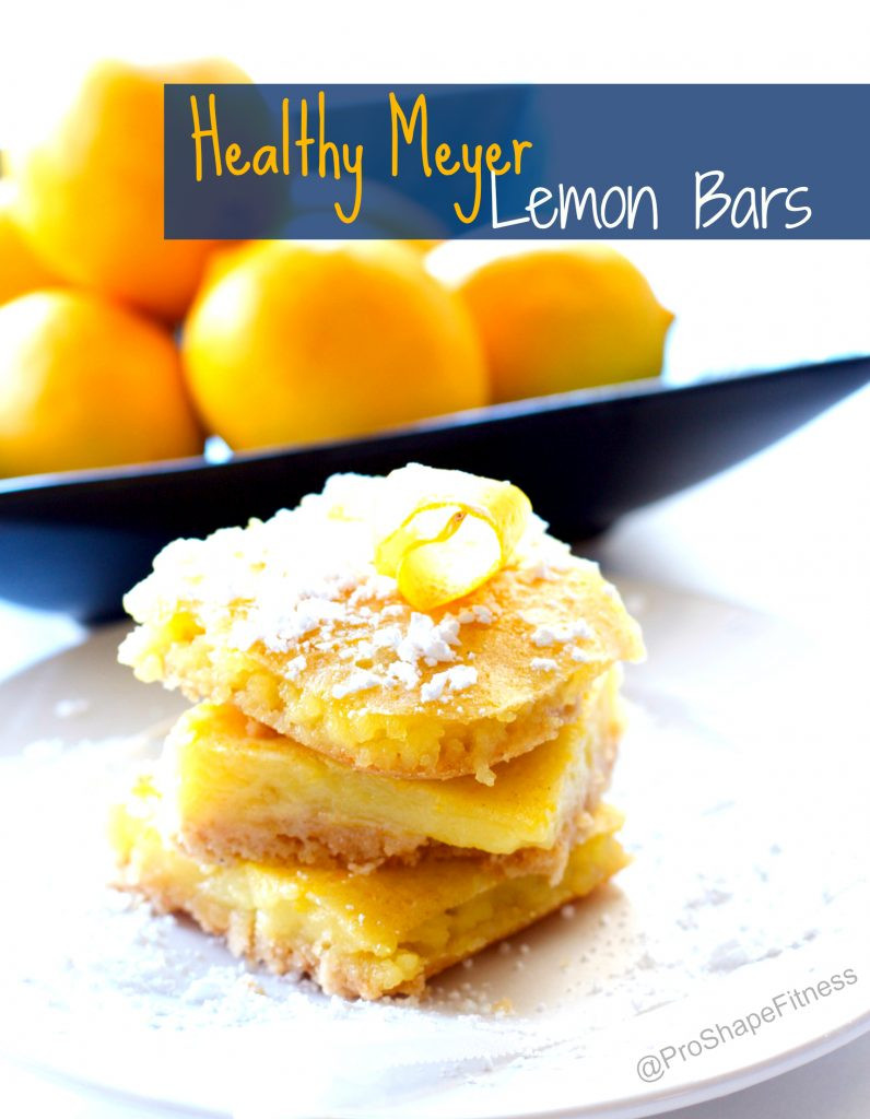 Healthy Lemon Dessert Recipes
 Healthy Meyer Lemon Bars ProShapeFitness