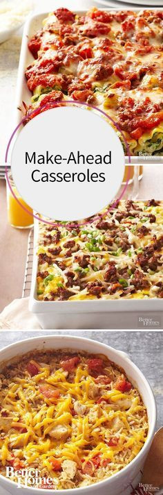 Healthy Make Ahead Casseroles
 Make Ahead Casseroles