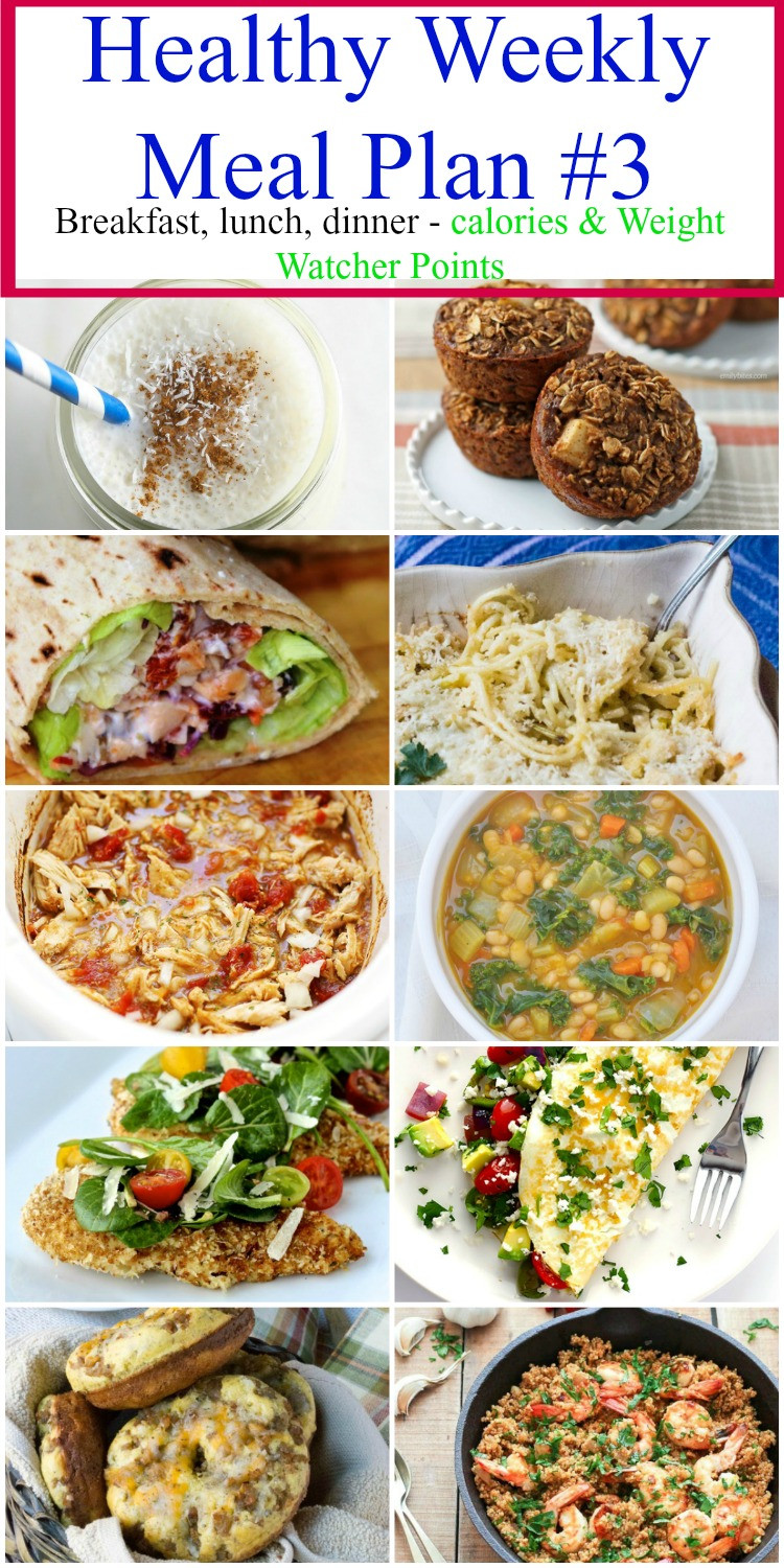 Healthy Meals For Breakfast Lunch And Dinner
 Healthy Weekly Meal Plan 3 Food Done Light