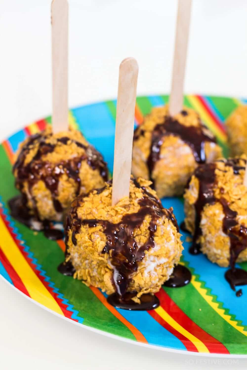 Healthy Mexican Desserts
 Healthy Mexican Fried Ice Cream a Stick So Festive