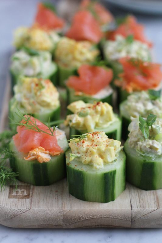 Healthy Party Appetizers
 Quick and Easy Cucumber Bites Three Ways