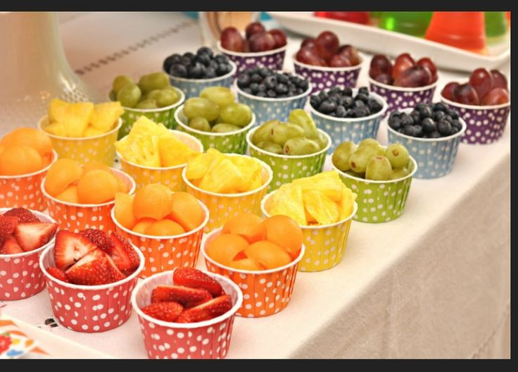 Healthy Party Snacks
 Healthy rainbow food Gabi bday party ideas