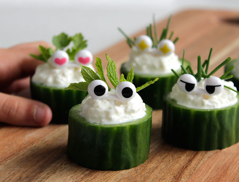 Healthy Party Snacks
 Cucumber Bites Healthy Party Snacks