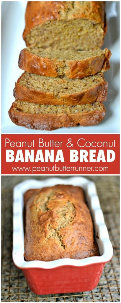Healthy Peanut Butter Banana Bread
 Healthy ish Peanut Butter & Coconut Banana Bread