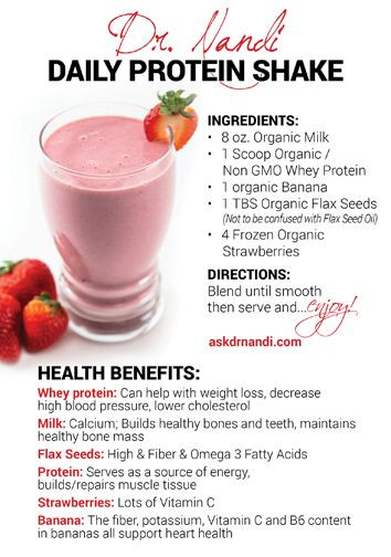 Healthy Protein Smoothie Recipes
 Dr Nandi s Daily Protein Shake Recipe Organic Milk Whey