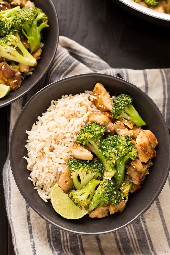 Healthy Quick Dinners
 Peanut Sauce Chicken and Broccoli Bowls Fox and Briar