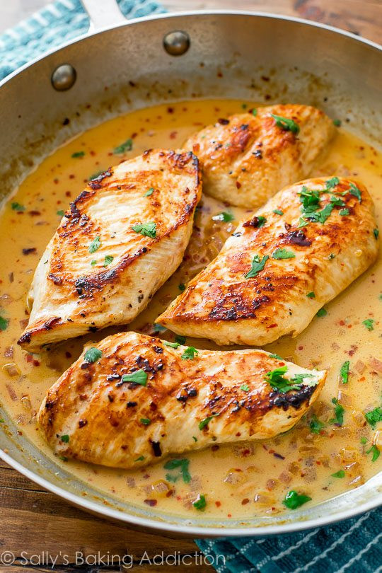 Healthy Sauces For Chicken
 Quick Dinner Skillet Chicken with Creamy Cilantro Lime