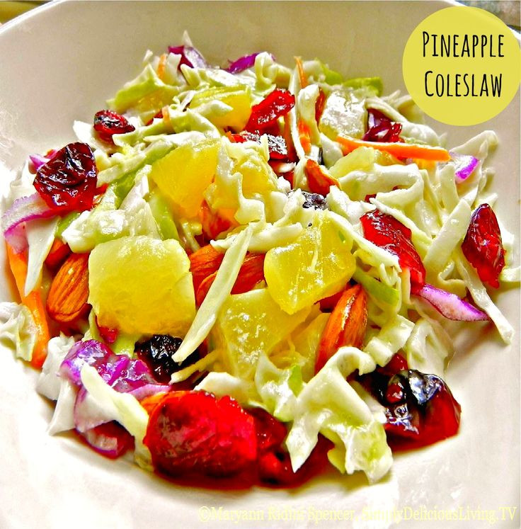 Healthy Side Dishes For Burgers
 This simply delicious "Pineapple Coleslaw" is light tangy