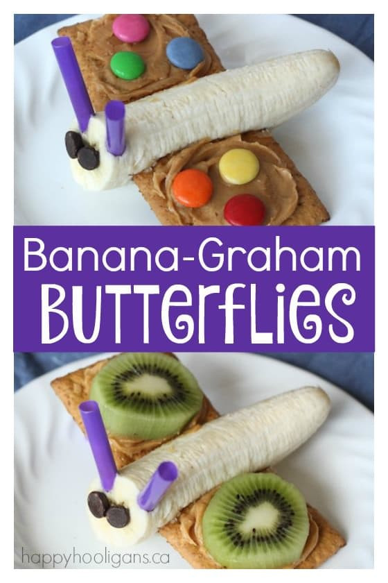 Healthy Snacks For Toddlers And Preschoolers
 Butterfly snacks a simple banana and decorated graham