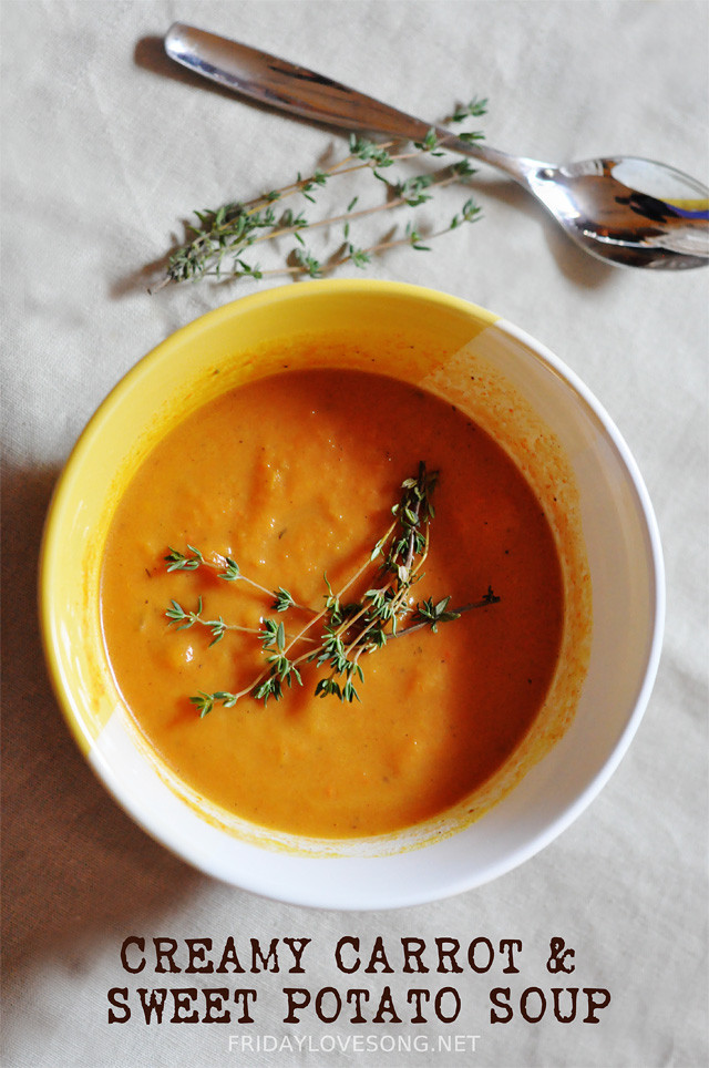 Healthy Sweet Potato Soup
 Healthy Eating Creamy Carrot Sweet Potato Soup