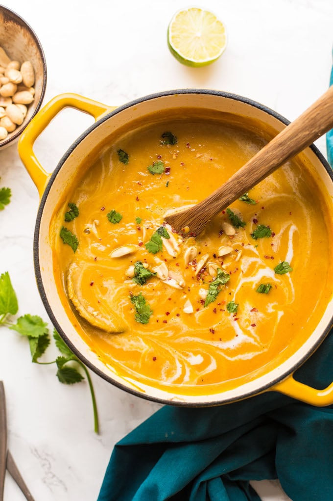 Healthy Sweet Potato Soup
 Peanut Carrot & Sweet Potato Soup A Saucy Kitchen