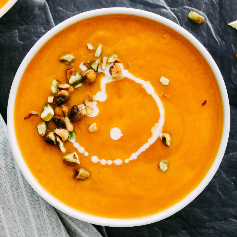 Healthy Sweet Potato Soup
 Slow Cooker Healthy Sweet Potato Soup