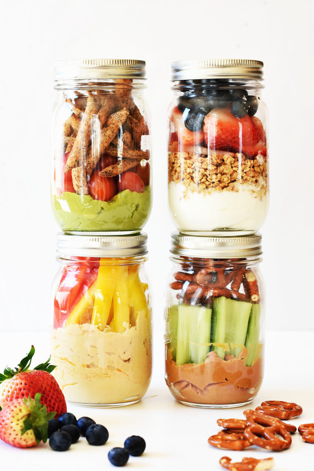 Healthy To Go Snacks
 4 Healthy Grab and Go Snack Jars