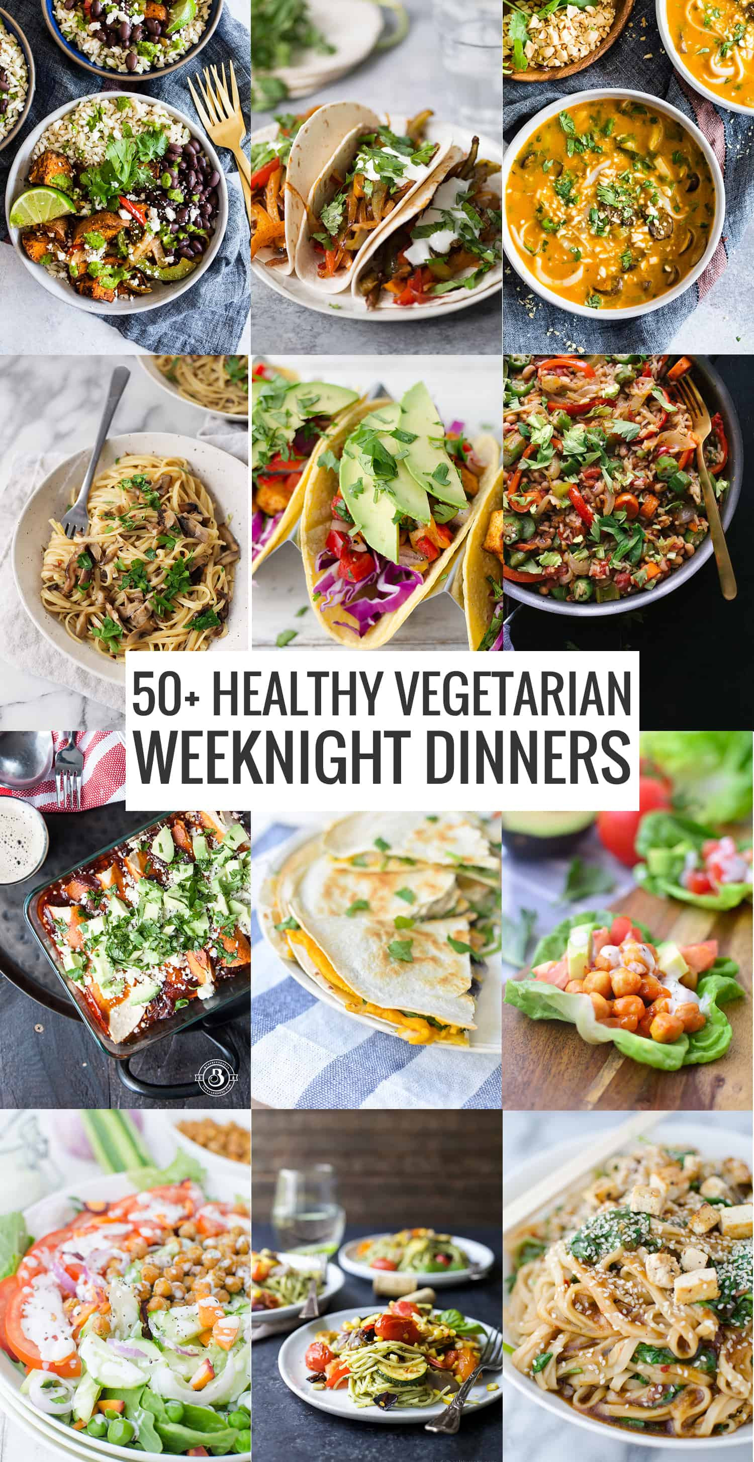 Healthy Vegetarian Dinners
 50 Healthy Ve arian Weeknight Dinners Delish Knowledge