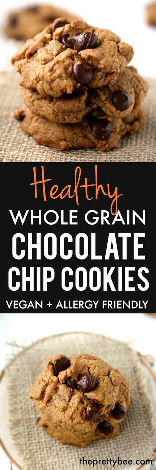 Healthy Whole Wheat Chocolate Chip Cookies
 Healthy Whole Grain Chocolate Chip Cookies The Pretty Bee