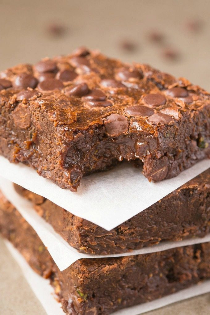 Healthy Zucchini Brownies
 Healthy Flourless Zucchini Fudge Brownies