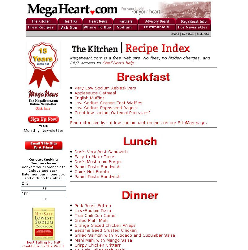 Heart Healthy Breakfast Menu
 Best Low Sodium Recipe Sites High Five Sites