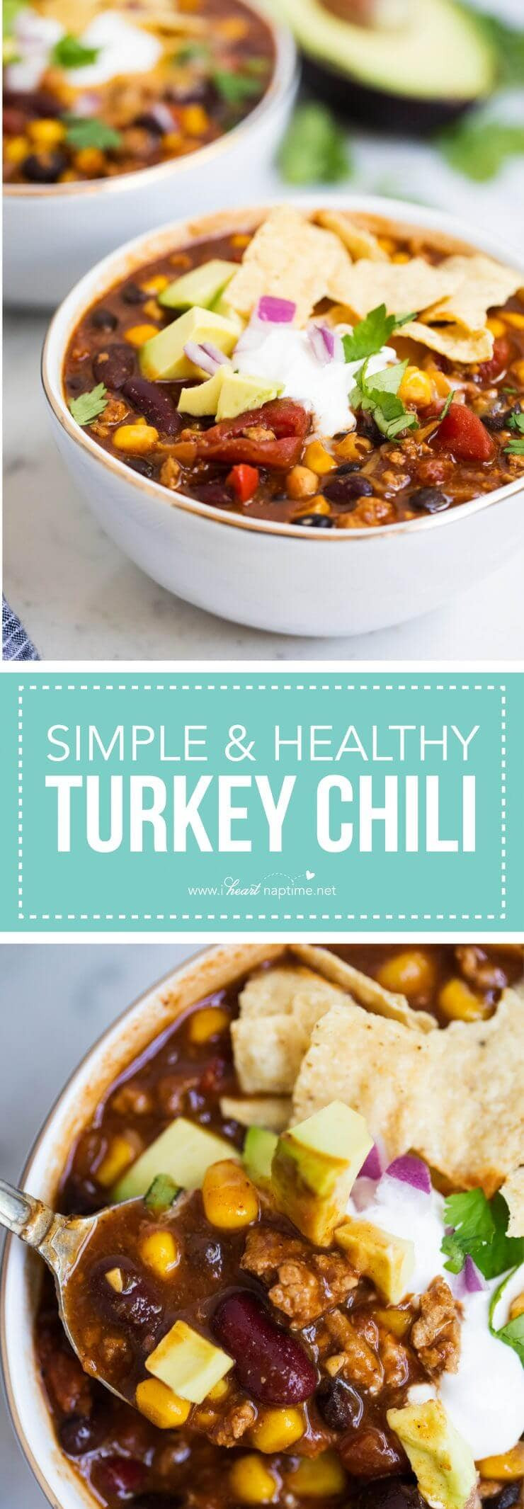 Heart Healthy Ground Turkey Recipes
 EASY and Healthy Turkey Chili Recipe I Heart Naptime