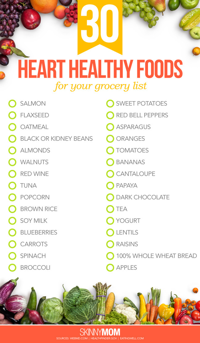 Heart Healthy Snacks On The Go
 30 Heart Healthy Foods for Your Grocery List
