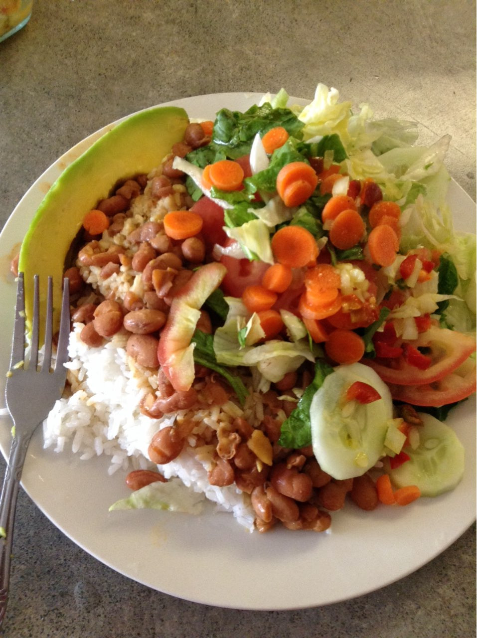 High Carb Low Fat Vegan Recipes
 Salad with rice and beans high carb low fat vegan food In