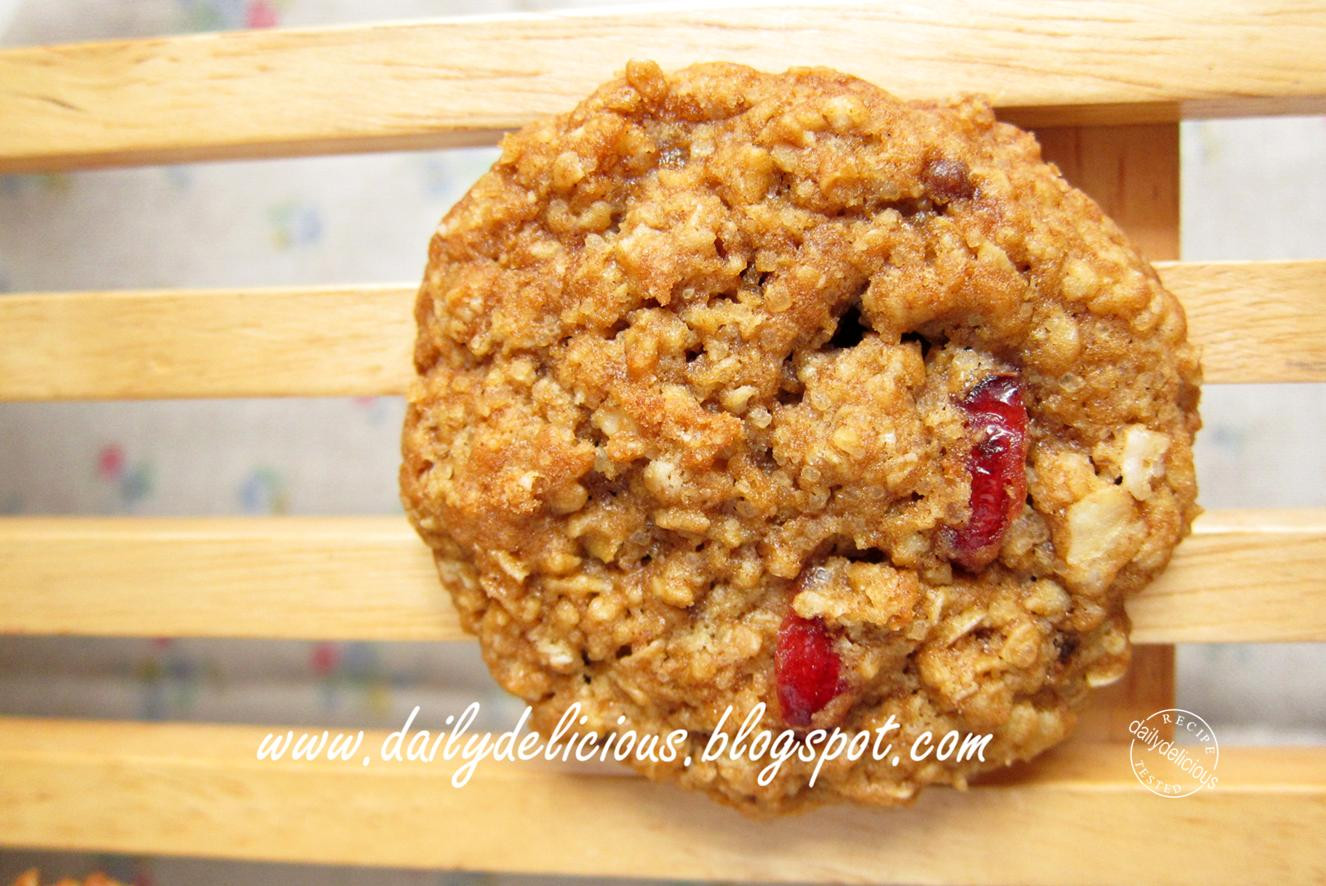 High Fiber Oatmeal Cookies
 dailydelicious High Fiber Oat and Cranberry Cookies