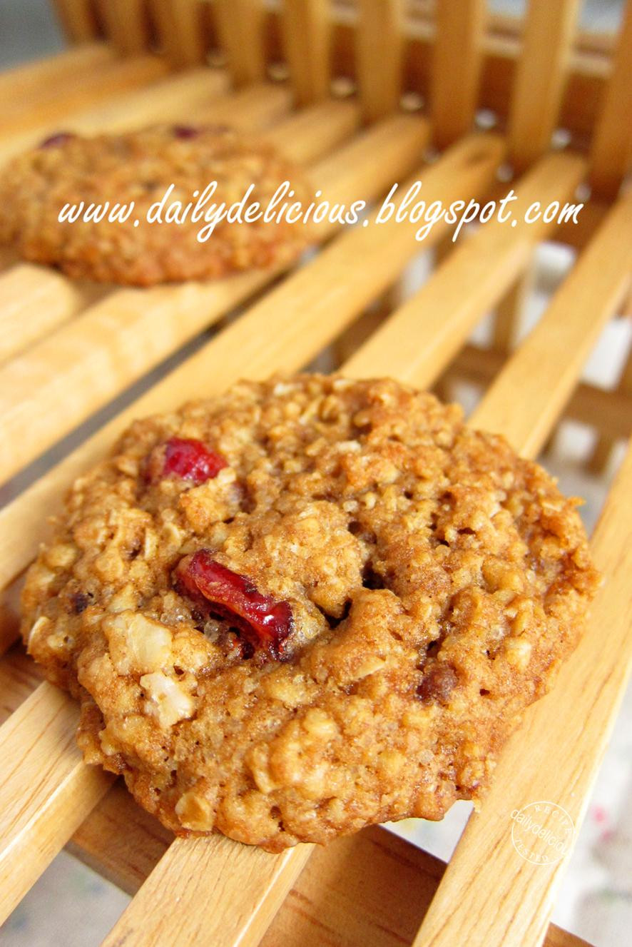 High Fiber Oatmeal Cookies
 dailydelicious High Fiber Oat and Cranberry Cookies