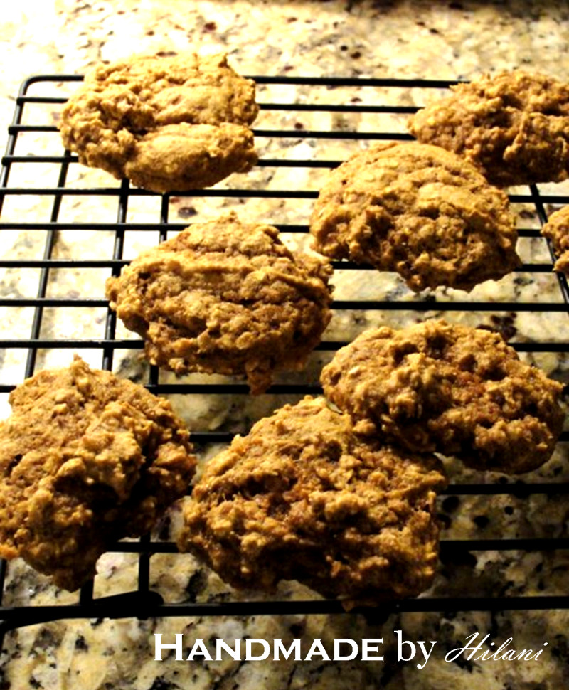 High Fiber Oatmeal Cookies
 Handmade by Hilani Guilt Free Pumpkin Oatmeal Cookies