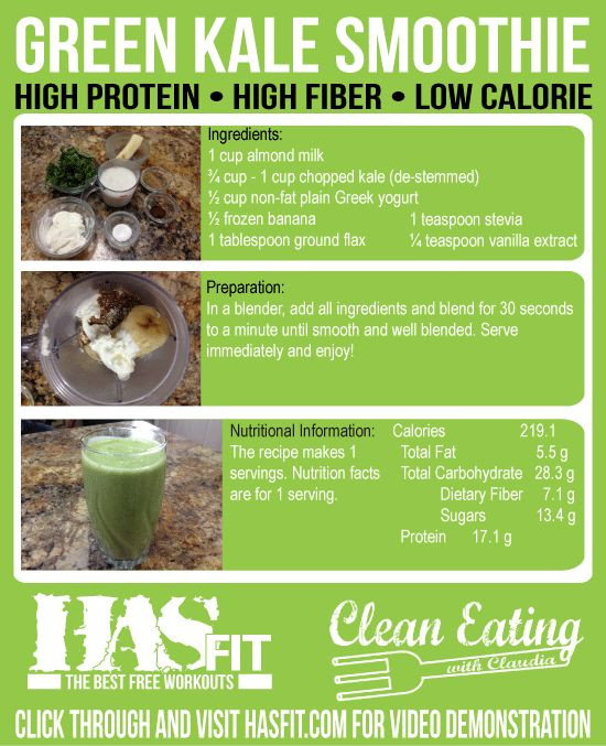 High Fiber Smoothie Recipes Weight Loss
 This kale smoothie recipe is not only delicious but it’s