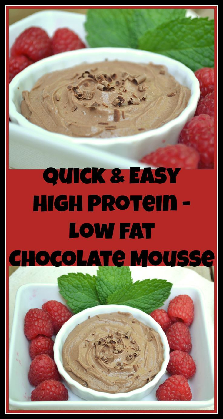 High Protein Low Fat Recipes
 Quark Chocolate Mousse High Protein Low Fat