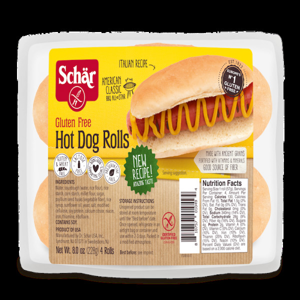 Hot Dogs Gluten Free
 Schar Hot Dog Rolls Strictly Gluten Free