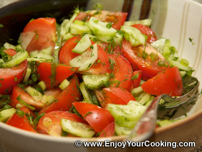 Indian Salad Recipes For Weight Loss
 Summer Salad with Tomatoes and Cucumbers Recipe