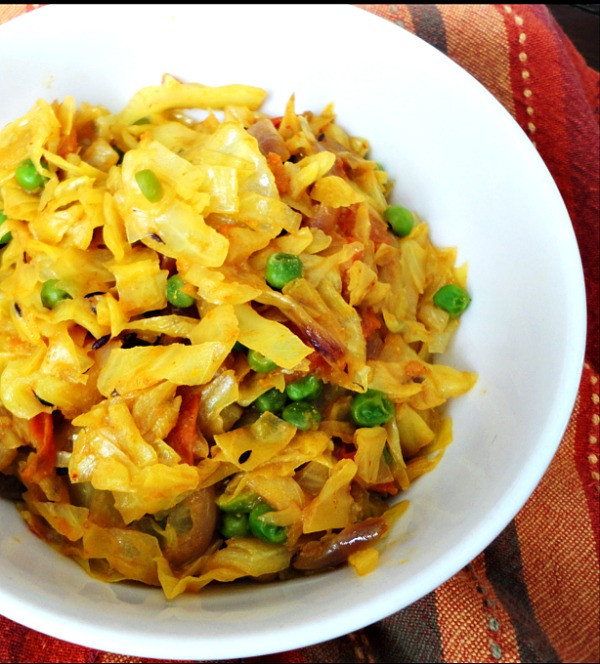 Indian Vegetarian Cabbage Recipes
 Indian Style Cabbage and Peas Stir Fry — Soni s Food