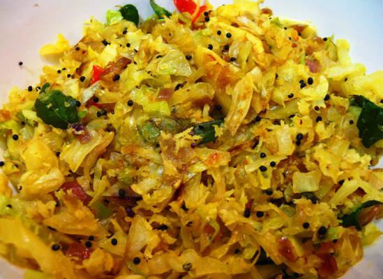 Indian Vegetarian Cabbage Recipes
 Cabbage Thoran Recipe