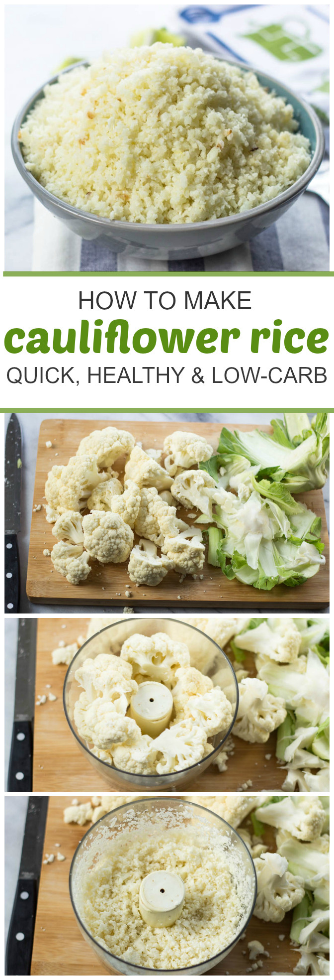 Is Brown Rice Low Carb
 How To Make Cauliflower Rice Quick Healthy Low Carb