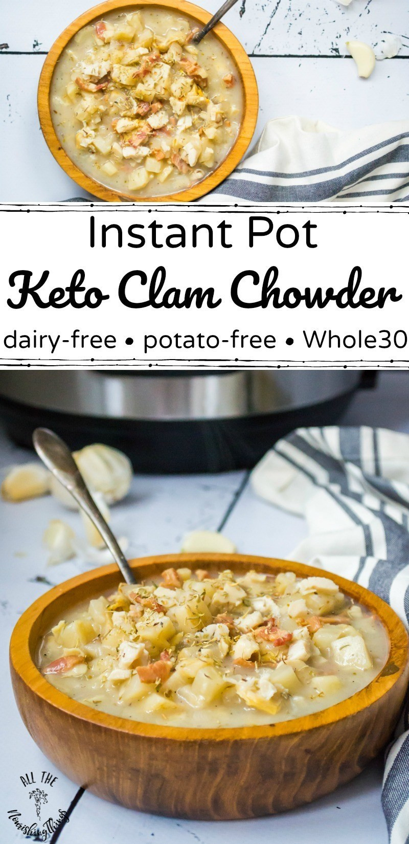 Is Clam Chowder Keto
 Keto Instant Pot Clam Chowder dairy free potato free