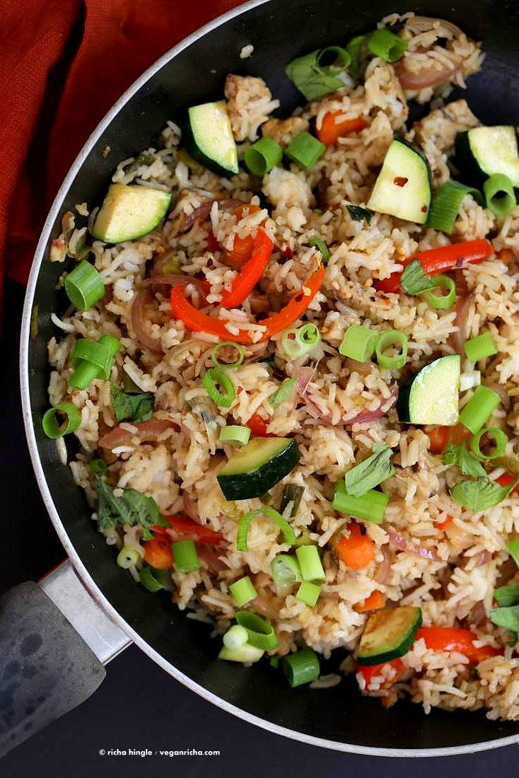 Is Fried Rice Vegan
 Vegan Thai Basil Fried Rice Vegan Richa