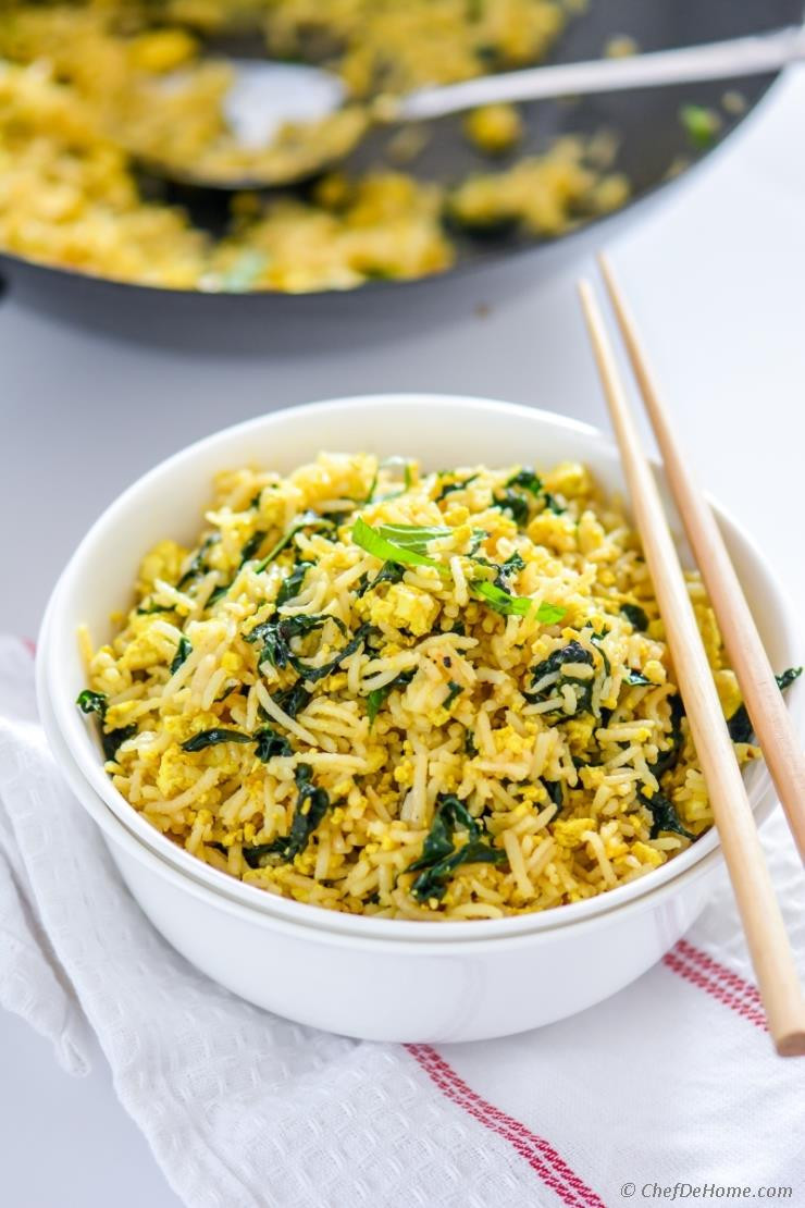 Is Fried Rice Vegan
 Vegan Tofu Scramble Kale Fried Rice Recipe