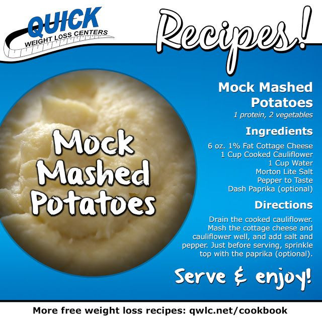 Is Mashed Potatoes Good For Weight Loss
 55 best images about Quick Weight Loss Recipes on