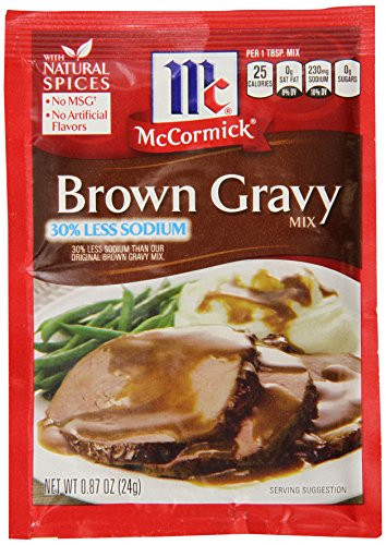 Is Mccormick Brown Gravy Vegetarian
 McCormick Less Sodium Brown Gravy Mix 0 87 oz Case of 12