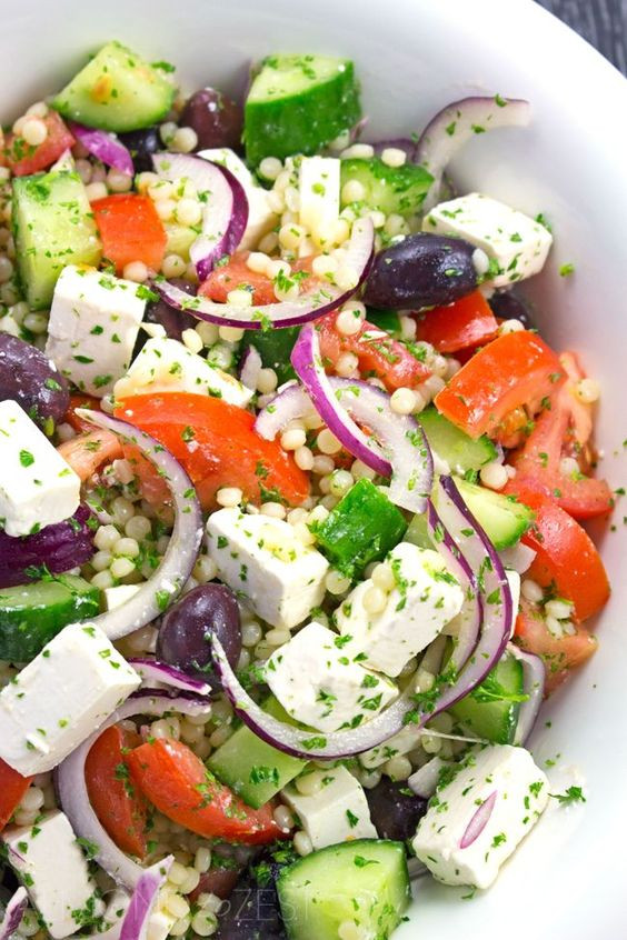 Israeli Vegetarian Recipes
 Israeli Couscous Greek Salad Recipe
