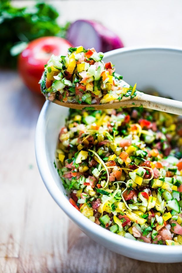 Israeli Vegetarian Recipes
 Delicious & Healthy Israeli Salad Simple Authentic
