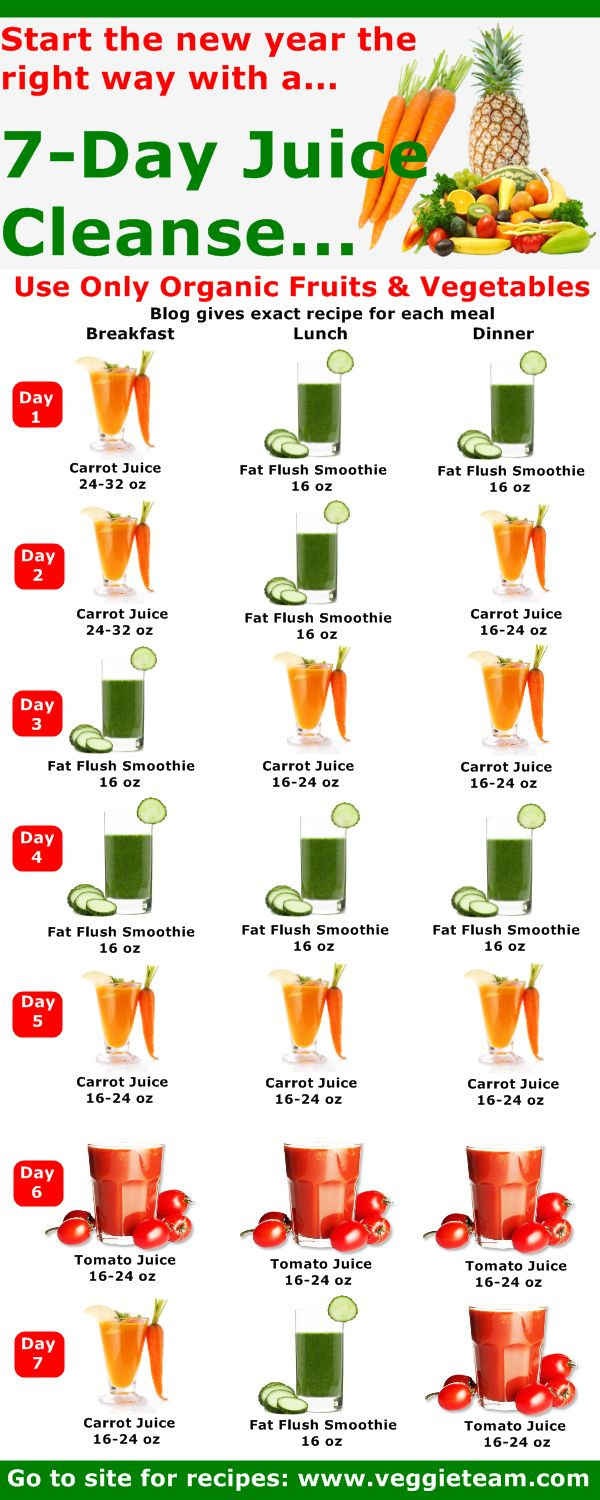 Juice Recipes For Weight Loss And Detox
 Best 25 7 day cleanse ideas on Pinterest