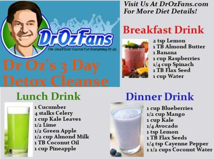 Juicing Recipes For Weight Loss Dr Oz
 Dr Oz s 3 Day Detox Cleanse Looking for juice wonders to