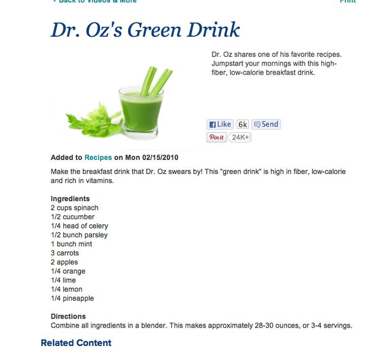 Juicing Recipes For Weight Loss Dr Oz
 17 Best ideas about Dr Oz Green Drink on Pinterest
