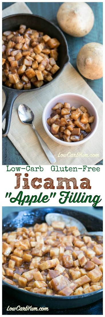 Keto Apple Pie Filling
 low carb jicama apple filling