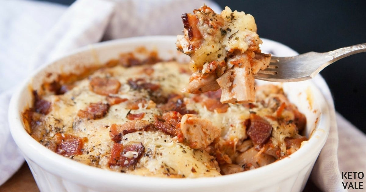 Keto Cheesy Chicken Casserole
 Parmesan cheese