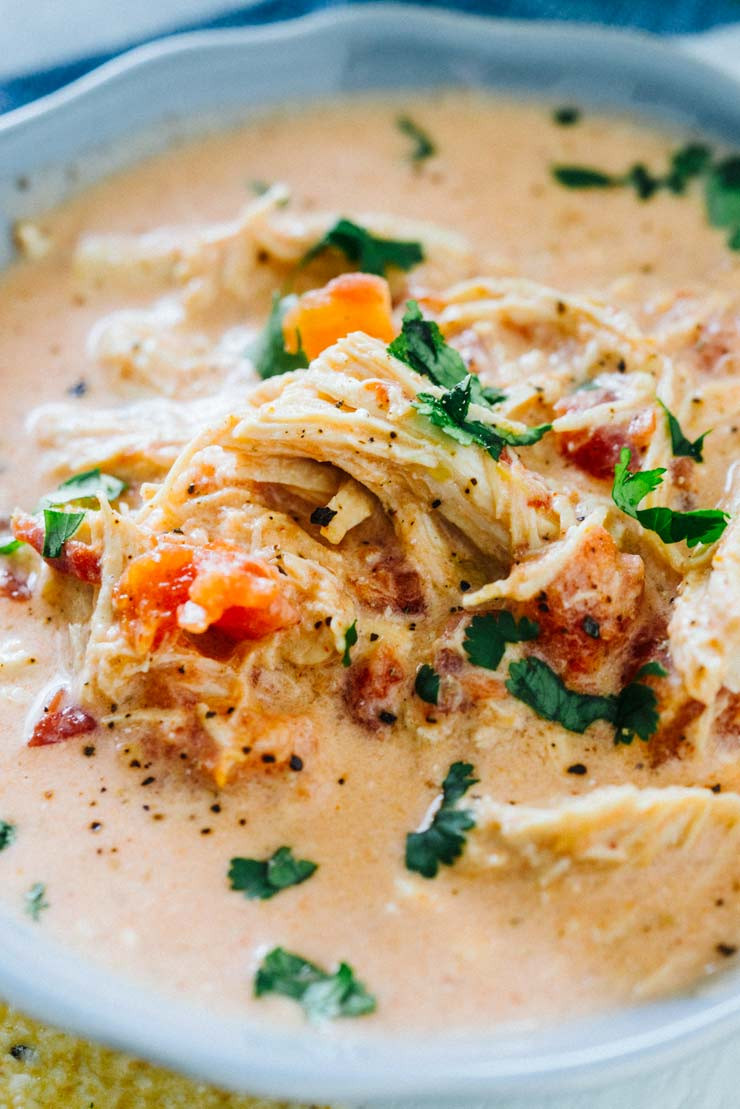 Keto Chicken Noodle Soup
 Zesty Queso Chicken Keto Soup Make in the Slow Cooker or
